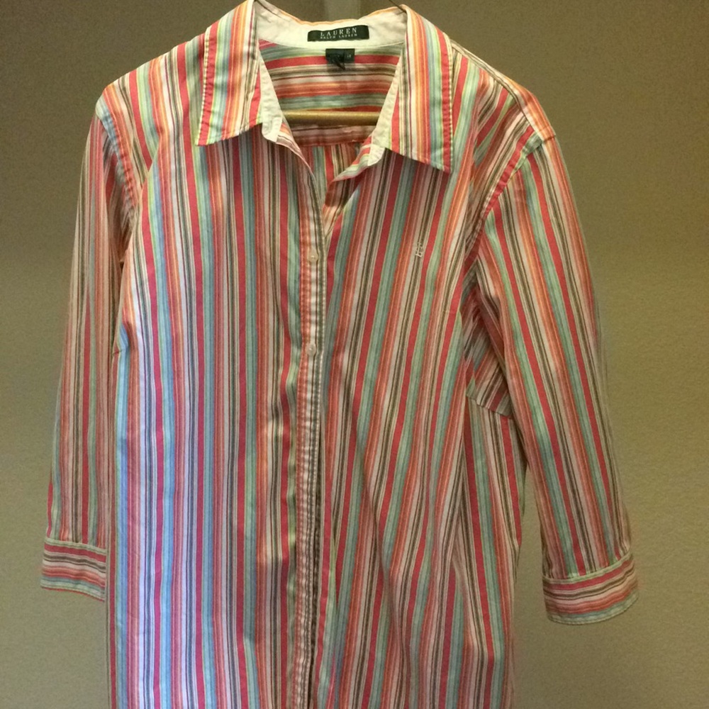 Ralph Lauren light pink striped shirt